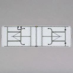 Flash Furniture RB-3096FH-ADJ-GG 30" X 96" Rectangular Height Adjustable Granite White Plastic Bi-Fold Folding Table -Lancaster Table & Seating Shop 1745523