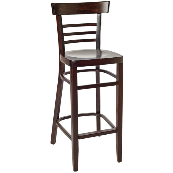 BFM Seating Giulia Dark Walnut Beechwood Bar Height Chair 1 BFM Seating Giulia Dark Walnut Beechwood Bar Height Chair