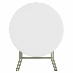 Lancaster Table & Seating 32" Round Granite White Heavy-Duty Blow Molded Standard Height Plastic Folding Table -Lancaster Table & Seating Shop 1768209