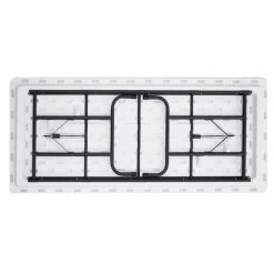 Correll Folding Table, 30" X 60" Tamper-Resistant Plastic, Gray -Lancaster Table & Seating Shop 1778033