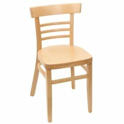 BFM Seating Giulia Natural Beechwood Side Chair