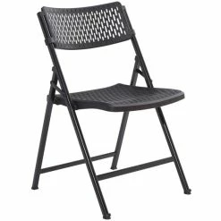 National Public Seating 1410 AirFlex Black Polypropylene Premium Folding Chair