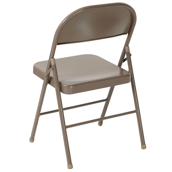 Flash Furniture BD-F002-BGE-GG Hercules Series Double Braced Beige Metal Folding Chair 2 Flash Furniture BD-F002-BGE-GG Hercules Series Double Braced Beige Metal Folding Chair - Image 2