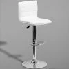 Flash Furniture CH-92023-1-WH-GG White Vinyl Contemporary Adjustable Height Barstool