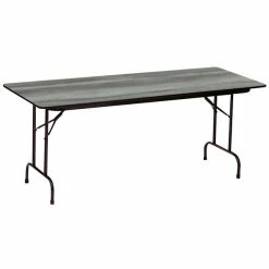Correll 30" X 96" New England Driftwood Finish Premium Laminate 3/4" High Pressure Heavy-Duty Folding Table