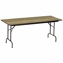 Correll 24" X 72" Colonial Hickory Finish Premium Laminate 3/4" High Pressure Heavy-Duty Folding Table