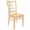 Lancaster Table & Seating Natural Finish Wooden Window Back Cafe Chair