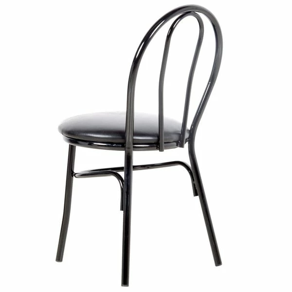 Lancaster Table & Seating Black Hairpin Cafe Chair With 1 1/4" Padded Seat 3 Lancaster Table & Seating Black Hairpin Cafe Chair With 1 1/4" Padded Seat - Image 3
