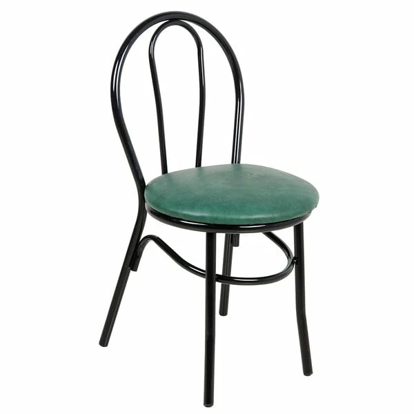 Lancaster Table & Seating Green Hairpin Cafe Chair With 1 1/4" Padded Seat 2 Lancaster Table & Seating Green Hairpin Cafe Chair With 1 1/4" Padded Seat - Image 2