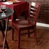 Lancaster Table & Seating Mahogany Finish Wooden Ladder Back Cafe Chair
