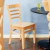 Lancaster Table & Seating Natural Finish Wooden Ladder Back Cafe Chair