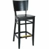 BFM Seating Aston Black Beechwood Barstool