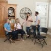 Lifetime 480621 Black Folding Padded Chair - 4/Pack