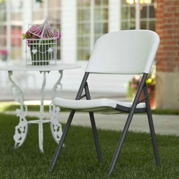 Lifetime 80155 White Contoured Folding Loop Leg Chair - 4/Pack 1 Lifetime 80155 White Contoured Folding Loop Leg Chair - 4/Pack