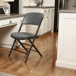 Lifetime 480426 Gray Folding Padded Chair - 4/Pack