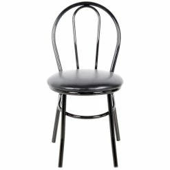 Lancaster Table & Seating Black Hairpin Cafe Chair With 1 1/4" Padded Seat 7 Lancaster Table & Seating Black Hairpin Cafe Chair With 1 1/4" Padded Seat -Lancaster Table & Seating Shop 1866385