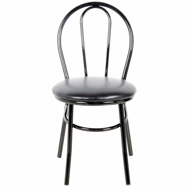 Lancaster Table & Seating Black Hairpin Cafe Chair With 1 1/4" Padded Seat 4 Lancaster Table & Seating Black Hairpin Cafe Chair With 1 1/4" Padded Seat - Image 4