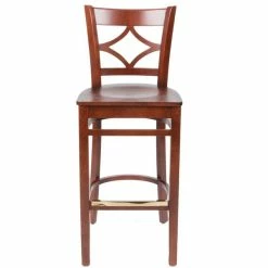 Lancaster Table & Seating Mahogany Finish Wooden Diamond Back Bar Height Chair 7 Lancaster Table & Seating Mahogany Finish Wooden Diamond Back Bar Height Chair -Lancaster Table & Seating Shop 1866794
