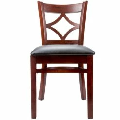 Lancaster Table & Seating Mahogany Diamond Back Chair With 2 1/2" Padded Seat -Lancaster Table & Seating Shop 1867161