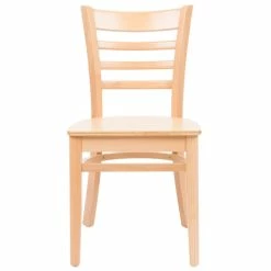 Lancaster Table & Seating Natural Finish Wooden Ladder Back Cafe Chair -Lancaster Table & Seating Shop 1867196