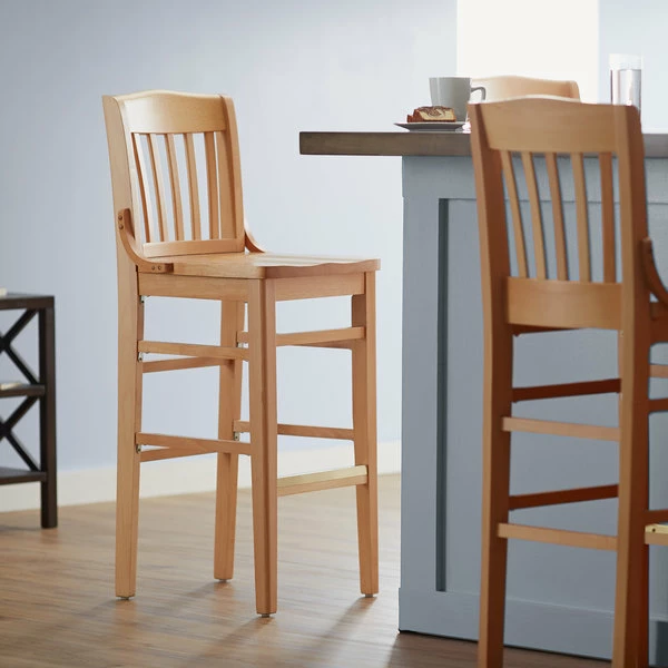 Lancaster Table & Seating Natural School House Bar Height Chair 1 Lancaster Table & Seating Natural School House Bar Height Chair