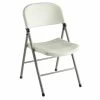 Lancaster Table & Seating Almond Contoured Injection Molded Folding Chair With Charcoal Frame