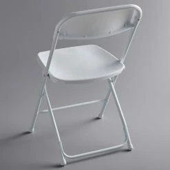 Lancaster Table & Seating White Textured And Contoured Folding Chair -Lancaster Table & Seating Shop 1908647