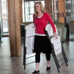 Lifetime 22804 White Classic Folding Chair -Lancaster Table & Seating Shop 1912846
