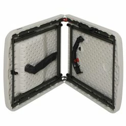 Lifetime 280560 49 1/8" X 24 1/8" White Plastic Folding Fillet Table -Lancaster Table & Seating Shop 1912878