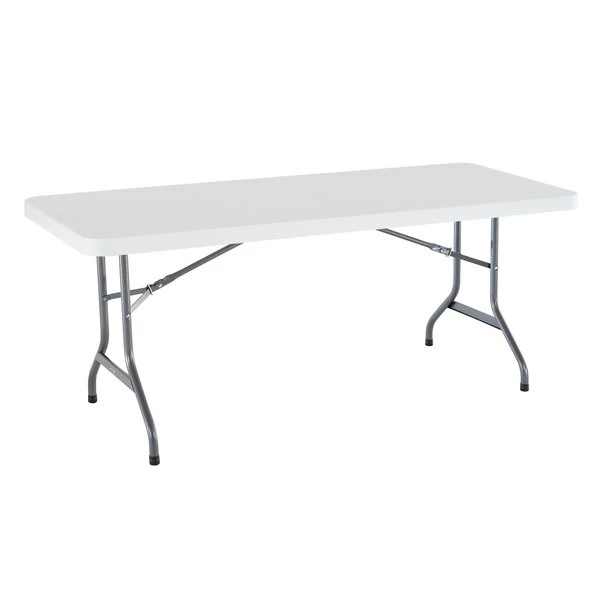 Lifetime 22901 72" X 30" White Granite Plastic Folding Table 2 Lifetime 22901 72" X 30" White Granite Plastic Folding Table - Image 2