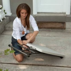 Lifetime 28240 30" X 20" Almond Personal Folding Table -Lancaster Table & Seating Shop 1915084