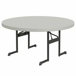 Lifetime 80125 60" Round Putty Professional-Grade Plastic Folding Table