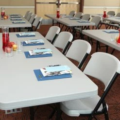 Lifetime 80127 96" X 30" Putty Professional-Grade Plastic Folding Table -Lancaster Table & Seating Shop 1915159