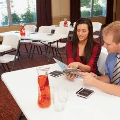 Lifetime 80306 72" X 30" White Granite Plastic Nesting Folding Table 6 Lifetime 80306 72" X 30" White Granite Plastic Nesting Folding Table -Lancaster Table & Seating Shop 1915534
