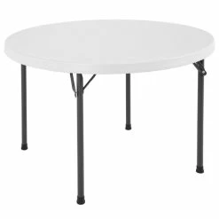 Lifetime 22960 46" Round White Granite Plastic Folding Table 5 Lifetime 22960 46" Round White Granite Plastic Folding Table -Lancaster Table & Seating Shop 1916660
