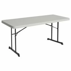 Lifetime 480126 72" X 30" Putty Professional-Grade Plastic Folding Table - 4/Pack