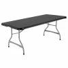Lifetime 480350 72" X 30" Black Plastic Nesting Folding Table - 4/Pack