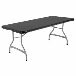 Lifetime 480350 72" X 30" Black Plastic Nesting Folding Table - 4/Pack