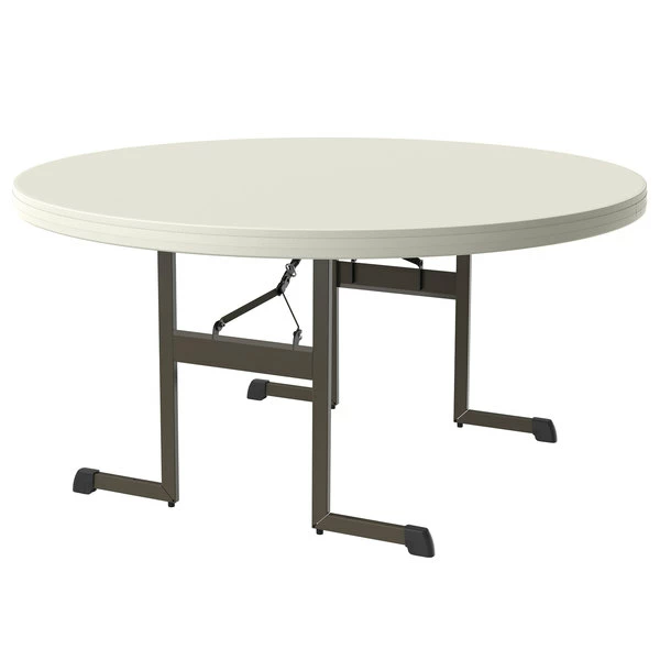 Lifetime 80252 60" Round Almond Professional-Grade Plastic Folding Table 1 Lifetime 80252 60" Round Almond Professional-Grade Plastic Folding Table