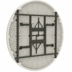 Lifetime 80252 60" Round Almond Professional-Grade Plastic Folding Table 3 Lifetime 80252 60" Round Almond Professional-Grade Plastic Folding Table -Lancaster Table & Seating Shop 1917423