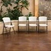 Lifetime 42803 Almond Classic Folding Chair - 4/Pack