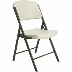 Lifetime 42803 Almond Classic Folding Chair - 4/Pack -Lancaster Table & Seating Shop 1919911