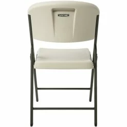 Lifetime 42803 Almond Classic Folding Chair - 4/Pack -Lancaster Table & Seating Shop 1919912