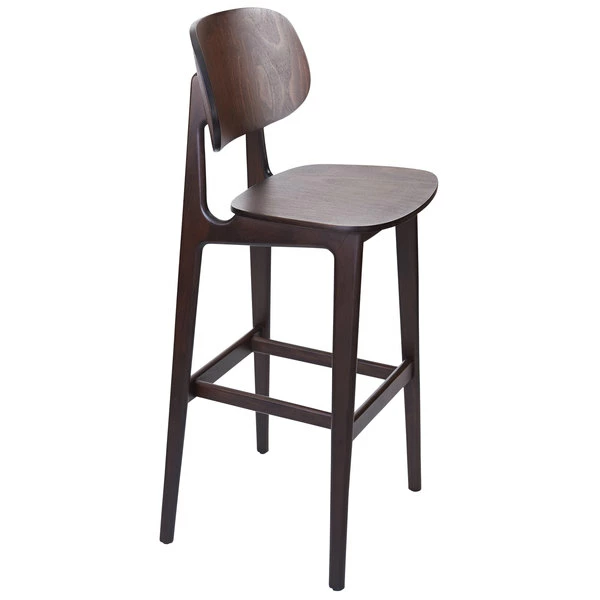 BFM Seating Emma Dark Walnut Bar Height Chair 3 BFM Seating Emma Dark Walnut Bar Height Chair - Image 3