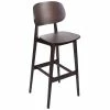 BFM Seating Emma Dark Walnut Bar Height Chair