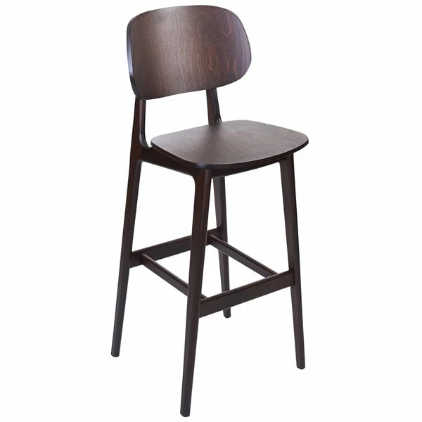 BFM Seating Emma Dark Walnut Bar Height Chair 1 BFM Seating Emma Dark Walnut Bar Height Chair