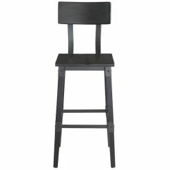 Lancaster Table & Seating Rustic Industrial Bar Height Chair With Antique Slate Gray Finish -Lancaster Table & Seating Shop 1929122