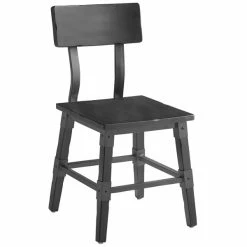 Lancaster Table & Seating Rustic Industrial Dining Side Chair With Slate Gray Finish -Lancaster Table & Seating Shop 1929149
