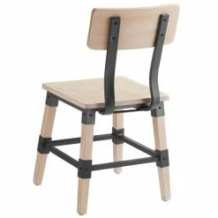 Lancaster Table & Seating Rustic Industrial Dining Side Chair With White Wash Finish -Lancaster Table & Seating Shop 1930472