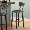 Lancaster Table & Seating Rustic Industrial Bar Height Chair With Antique Slate Gray Finish
